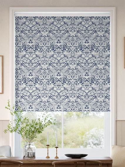 Twist2Fit William Morris Strawberry Thief Navy Rullgardiner thumbnail image