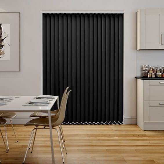 Lamellgardin Black PVC Blackout