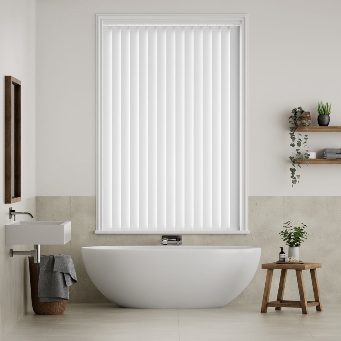 Lamellgardin White PVC Blackout