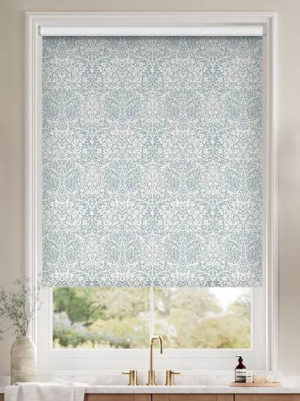 Twist2Fit William Morris Blackthorn Blue Grey Rullgardiner thumbnail image