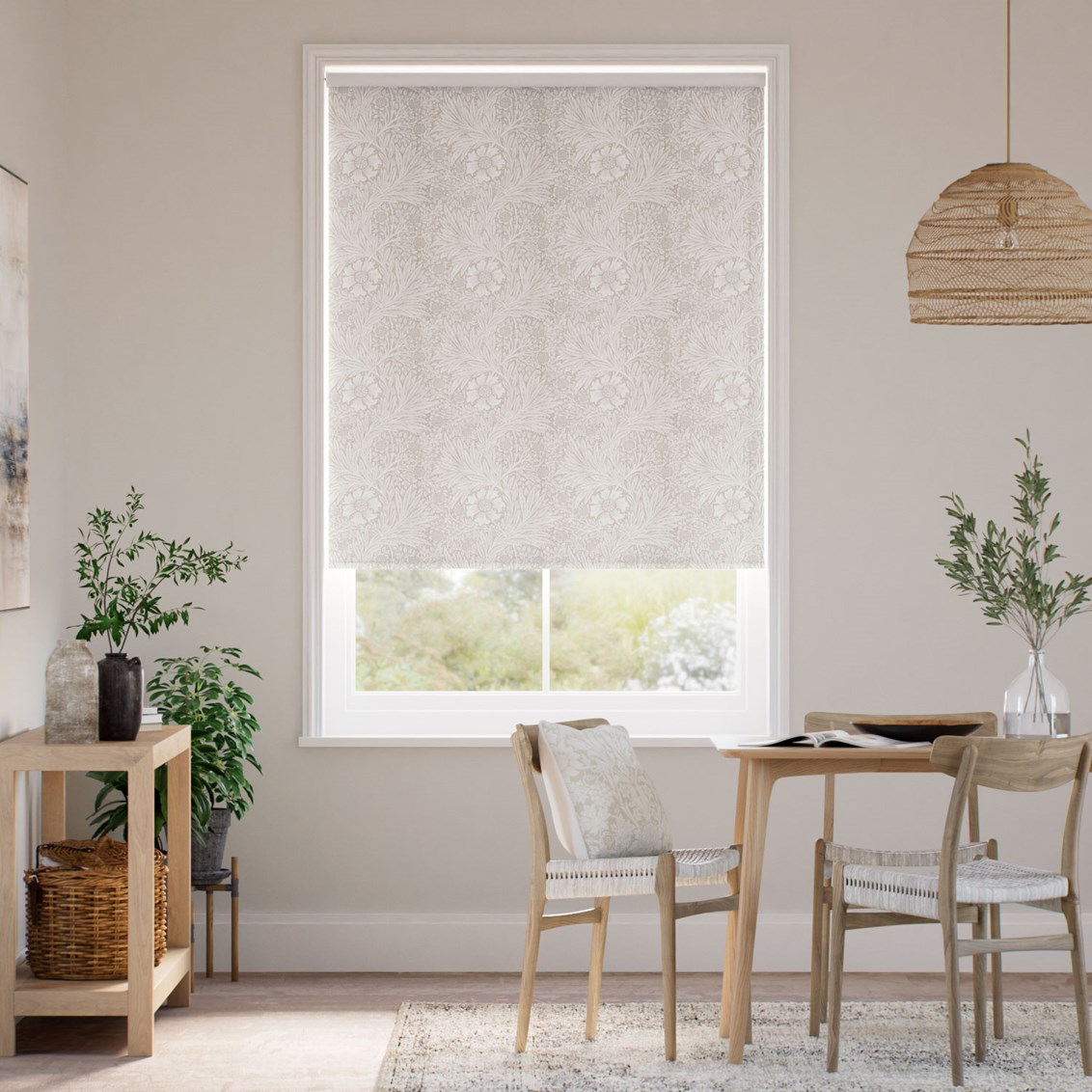 Rullgardin William Morris Marigold Jacquard Oyster