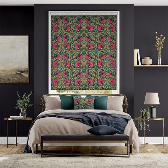 Rullgardin William Morris Pimpernel Teal