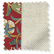 William Morris Strawberry Thief Harissa Red & Paleo Linen Vintage Cream Hissgardiner swatch image