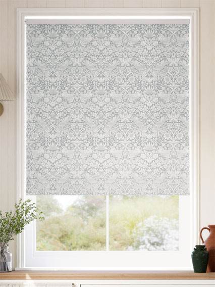 William Morris Strawberry Thief Silver Grey Rullgardiner thumbnail image