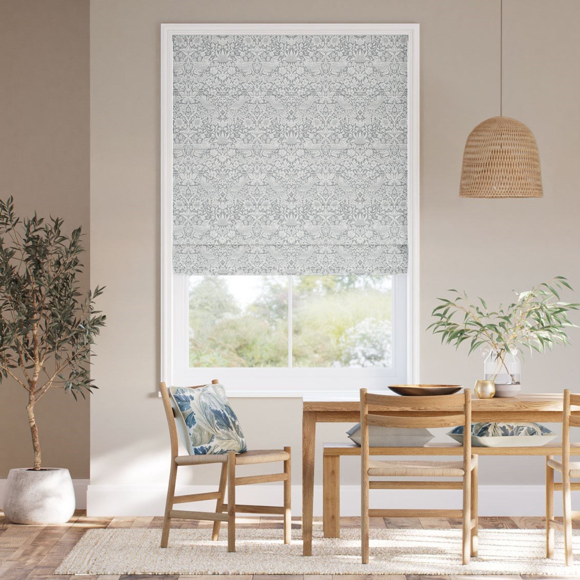 Hissgardin William Morris Strawberry Thief Silver Grey 